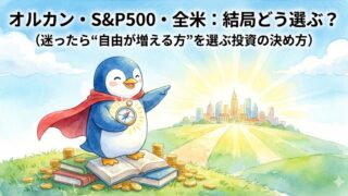 【終止符】オルカン・S&P500・全米どれがいい？迷いを断ち切る「自由が増える」究極の選び方