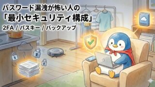 パスワード漏洩が怖い人の「最小セキュリティ構成」（2FA / パスキー / バックアップ）