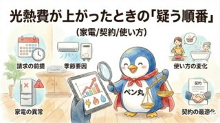 光熱費が上がったときの「疑う順番」